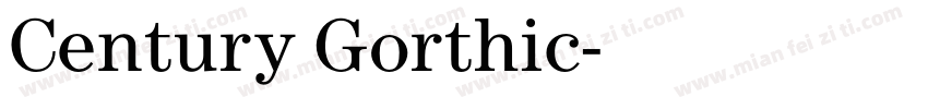 Century Gorthic字体转换